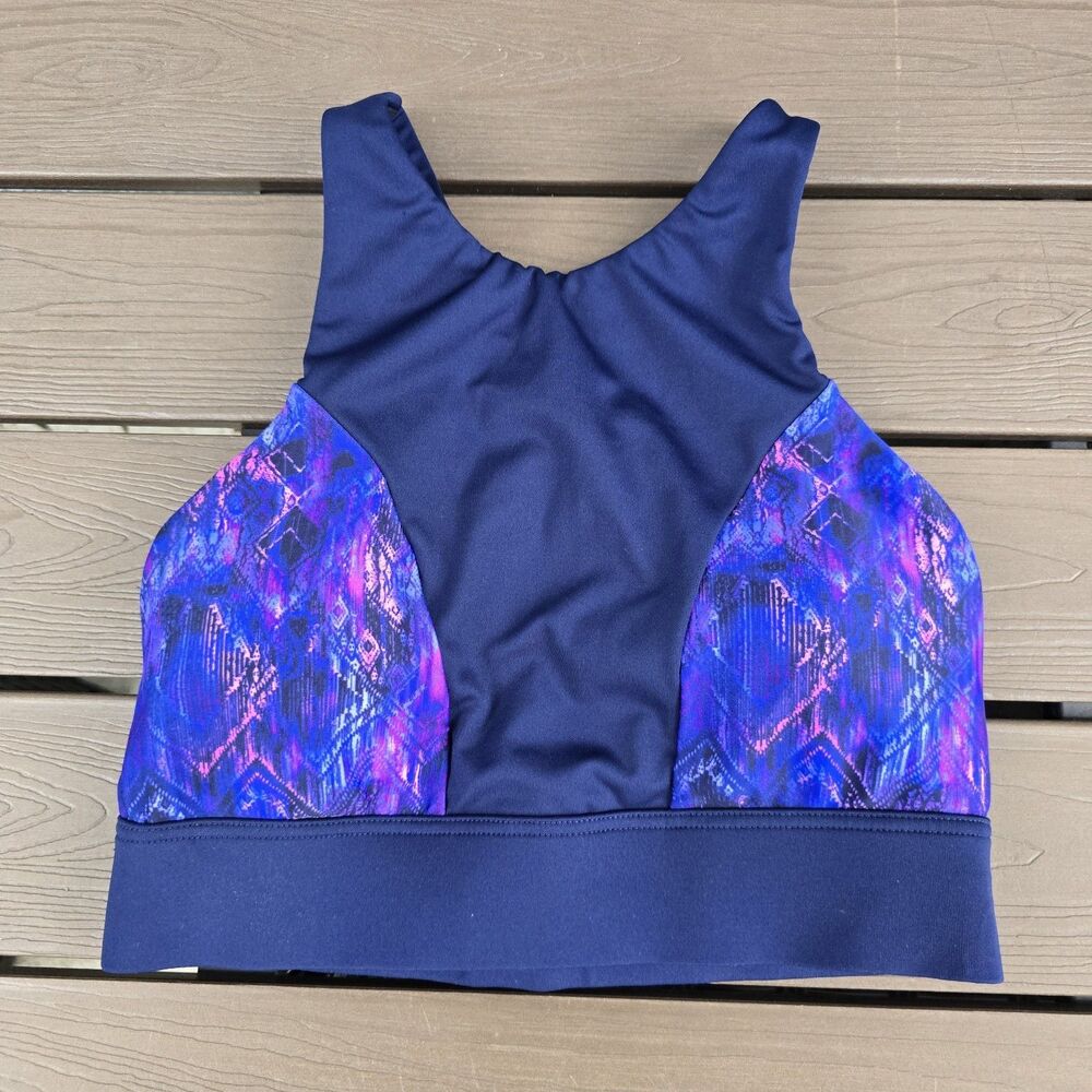 TYR Women's Kamali Royal Purple/navy Amira Swim Active Top Size S NEW Sample
